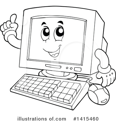 Computer Clipart #1415460 by visekart