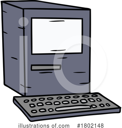 Desktop Computer Clipart #1802148 by lineartestpilot