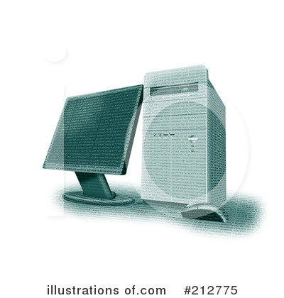 Royalty-Free (RF) Computer Clipart Illustration by patrimonio - Stock Sample #212775