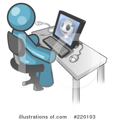 Royalty-Free (RF) Computer Clipart Illustration by Leo Blanchette - Stock Sample #220103