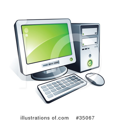 Royalty-Free (RF) Computer Clipart Illustration by beboy - Stock Sample #35067