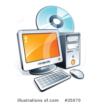 Royalty-Free (RF) Computer Clipart Illustration by beboy - Stock Sample #35070