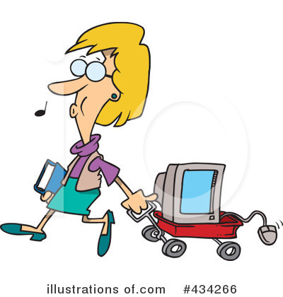 Royalty-Free (RF) Computer Clipart Illustration by toonaday - Stock Sample #434266