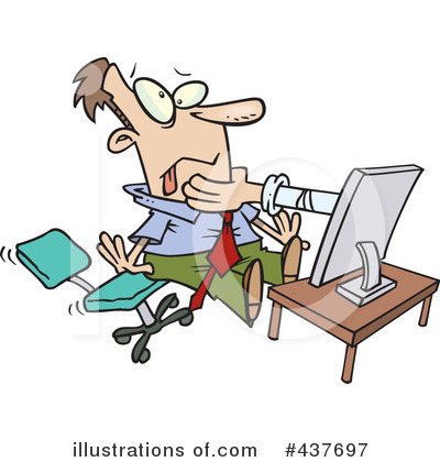 Royalty-Free (RF) Computer Clipart Illustration by toonaday - Stock Sample #437697