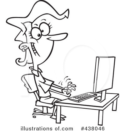 Royalty-Free (RF) Computer Clipart Illustration by toonaday - Stock Sample #438046