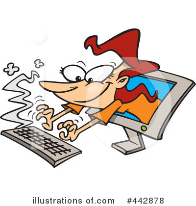 Royalty-Free (RF) Computer Clipart Illustration by toonaday - Stock Sample #442878