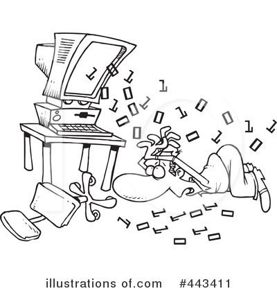 Royalty-Free (RF) Computer Clipart Illustration by toonaday - Stock Sample #443411