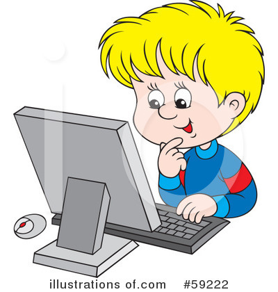 Royalty-Free (RF) Computer Clipart Illustration by Alex Bannykh - Stock Sample #59222