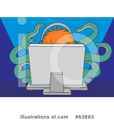 Royalty-Free (RF) Computer Clipart Illustration by Alex Bannykh - Stock Sample #63893