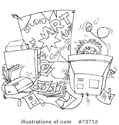 Royalty-Free (RF) Computer Clipart Illustration by Alex Bannykh - Stock Sample #73712