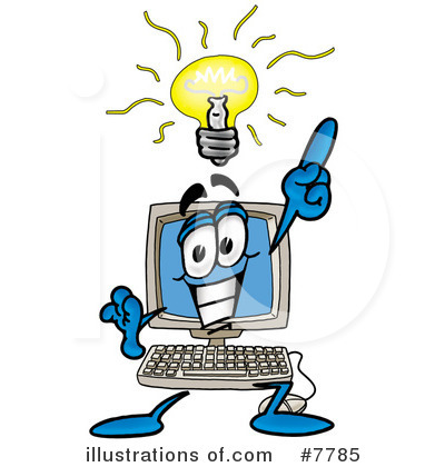 Royalty-Free (RF) Computer Clipart Illustration by Mascot Junction - Stock Sample #7785