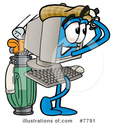 Royalty-Free (RF) Computer Clipart Illustration by Mascot Junction - Stock Sample #7791