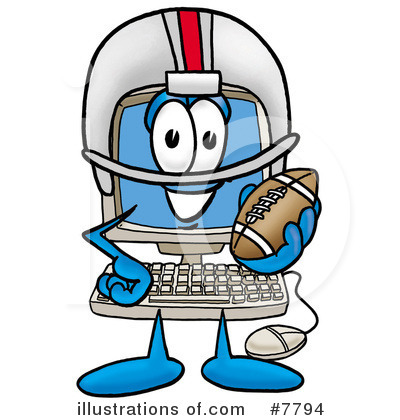Royalty-Free (RF) Computer Clipart Illustration by Mascot Junction - Stock Sample #7794