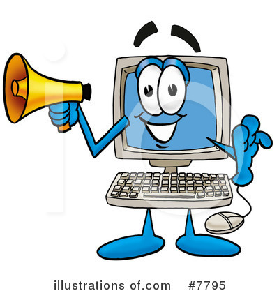 Royalty-Free (RF) Computer Clipart Illustration by Mascot Junction - Stock Sample #7795