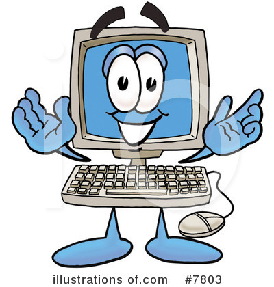 Computer Character Clipart #7803 by Toons4Biz