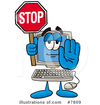 Royalty-Free (RF) Computer Clipart Illustration by Mascot Junction - Stock Sample #7809