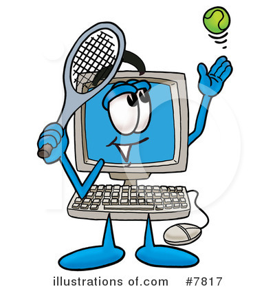 Royalty-Free (RF) Computer Clipart Illustration by Mascot Junction - Stock Sample #7817