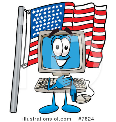 Royalty-Free (RF) Computer Clipart Illustration by Mascot Junction - Stock Sample #7824