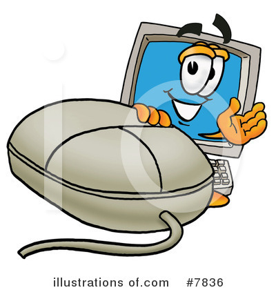 Royalty-Free (RF) Computer Clipart Illustration by Mascot Junction - Stock Sample #7836