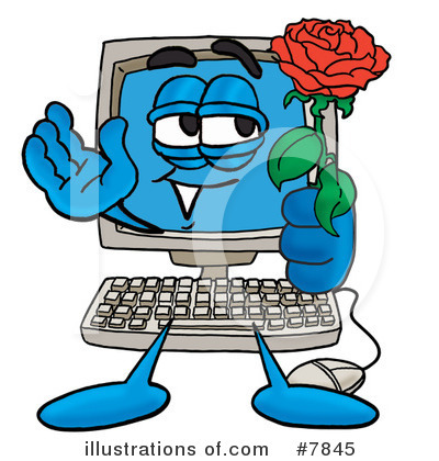 Royalty-Free (RF) Computer Clipart Illustration by Mascot Junction - Stock Sample #7845