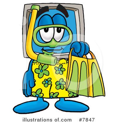 Royalty-Free (RF) Computer Clipart Illustration by Mascot Junction - Stock Sample #7847