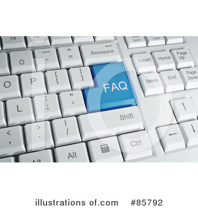 Royalty-Free (RF) Computer Keyboard Clipart Illustration by Mopic - Stock Sample #85792