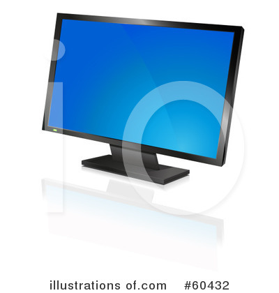 Royalty-Free (RF) Computer Monitor Clipart Illustration by Oligo - Stock Sample #60432