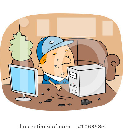 Royalty-Free (RF) Computer Repair Clipart Illustration by BNP Design Studio - Stock Sample #1068585