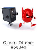 Computer Tower Character Clipart #56349 by Julos