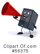 Computer Tower Character Clipart #56375 by Julos