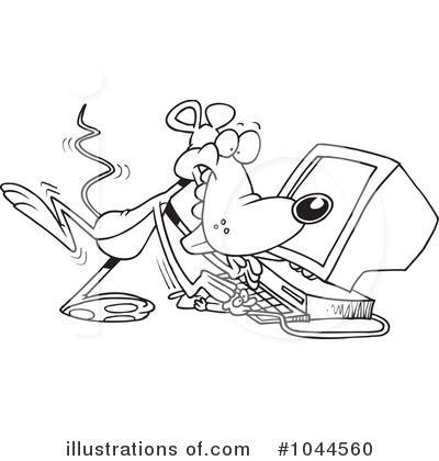 Royalty-Free (RF) Computers Clipart Illustration by toonaday - Stock Sample #1044560