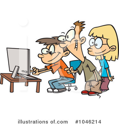 Royalty-Free (RF) Computers Clipart Illustration by toonaday - Stock Sample #1046214
