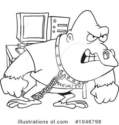 Royalty-Free (RF) Computers Clipart Illustration by toonaday - Stock Sample #1046798