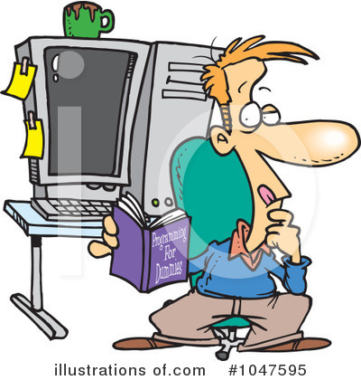 Royalty-Free (RF) Computers Clipart Illustration by toonaday - Stock Sample #1047595