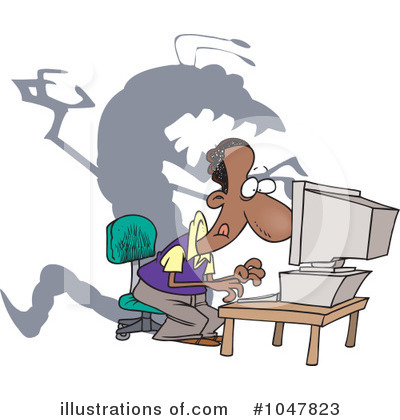 Royalty-Free (RF) Computers Clipart Illustration by toonaday - Stock Sample #1047823