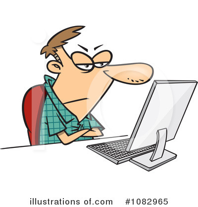Royalty-Free (RF) Computers Clipart Illustration by toonaday - Stock Sample #1082965