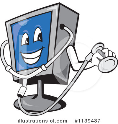 Royalty-Free (RF) Computers Clipart Illustration by patrimonio - Stock Sample #1139437