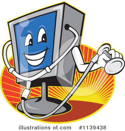 Royalty-Free (RF) Computers Clipart Illustration by patrimonio - Stock Sample #1139438
