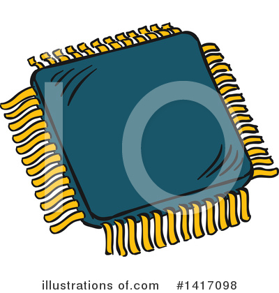 Cpu Clipart #1417098 by Vector Tradition SM