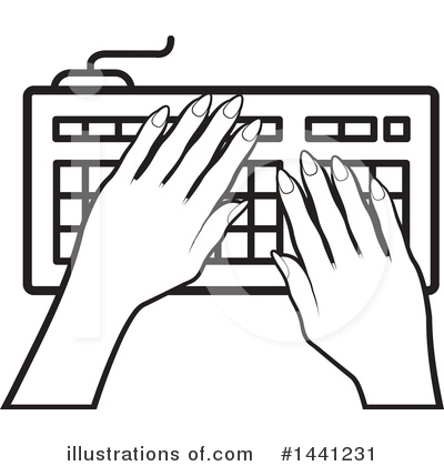 Computer Keyboard Clipart #1441231 by Lal Perera