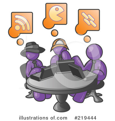 Royalty-Free (RF) Computers Clipart Illustration by Leo Blanchette - Stock Sample #219444