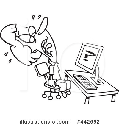Royalty-Free (RF) Computers Clipart Illustration by toonaday - Stock Sample #442662