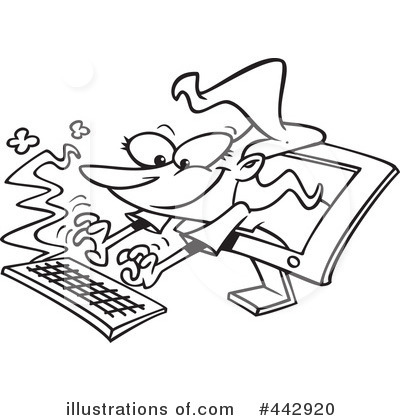 Royalty-Free (RF) Computers Clipart Illustration by toonaday - Stock Sample #442920