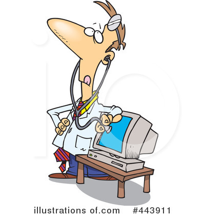 Royalty-Free (RF) Computers Clipart Illustration by toonaday - Stock Sample #443911