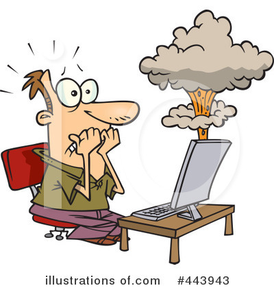 Royalty-Free (RF) Computers Clipart Illustration by toonaday - Stock Sample #443943