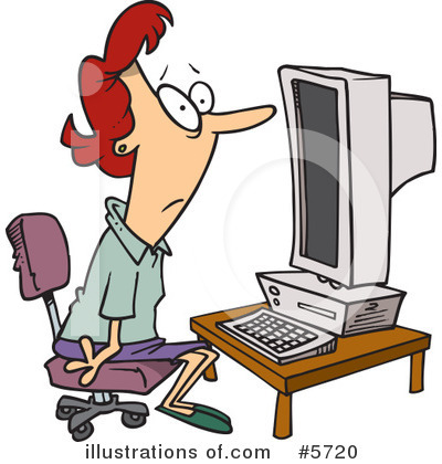 Royalty-Free (RF) Computers Clipart Illustration by toonaday - Stock Sample #5720