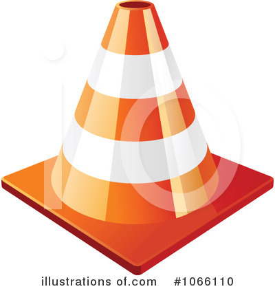 Royalty-Free (RF) Construction Cone Clipart Illustration by Vector Tradition SM - Stock Sample #1066110