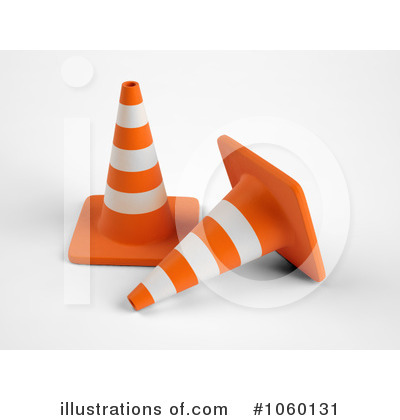 Royalty-Free (RF) Construction Cones Clipart Illustration by Mopic - Stock Sample #1060131