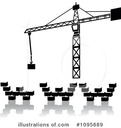 Royalty-Free (RF) Construction Crane Clipart Illustration by Frisko - Stock Sample #1095689