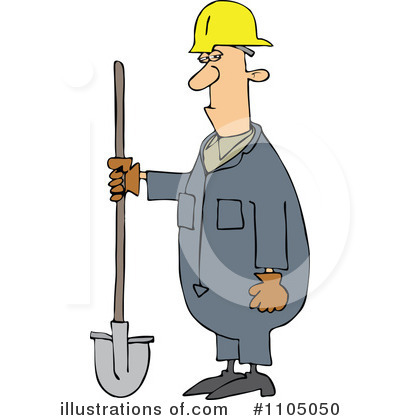 Royalty-Free (RF) Construction Worker Clipart Illustration by djart - Stock Sample #1105050